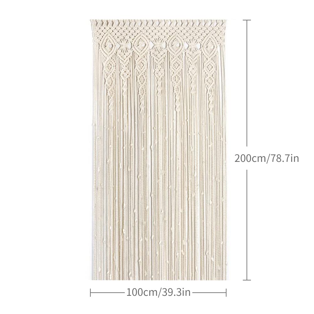 Tapisserie murale en macramé tissée à la main,Tapisserie murale en macramé tissée à la main,Rideau de porte bohème pour mariage, décoration murale pour la maison,100x200 cm