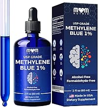Methylene Blue Pharmaceutical Grade - USP Grade 1% Solution, Third-Party Tested Brain Health Dietary Supplement for Humans - No Formaldehyde, Alcohol Free - Made in USA - 60 ml, 2 oz