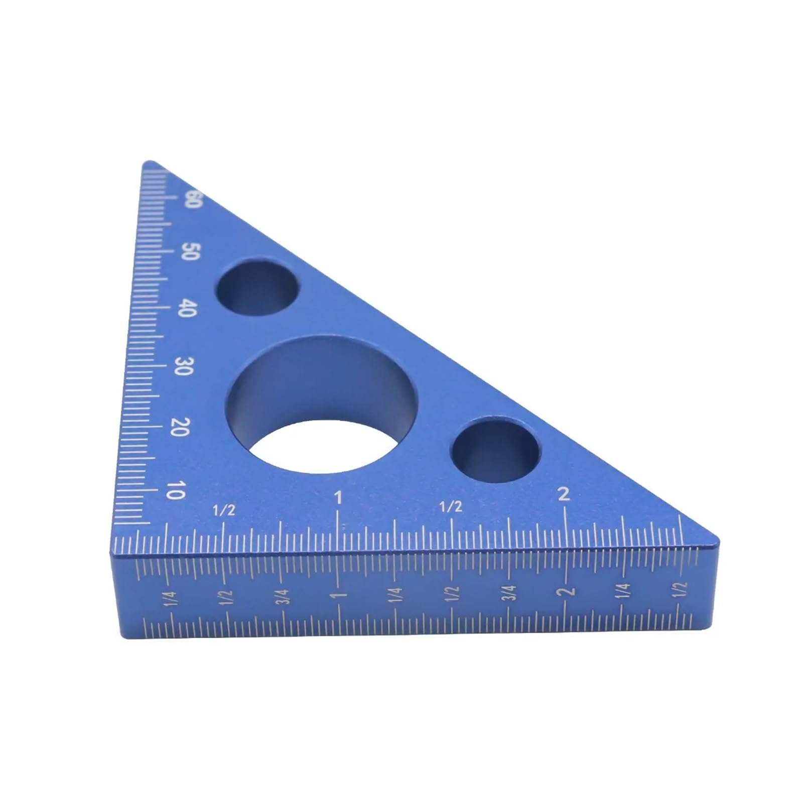 Drauxi Blu Aluminum Alloy 45 90 Degree Angle Ruler Metric Scale Woodworking Carpenter Square Measuring Height Gau Diy Hand Tool Machinists And Metalworkers(Blu)