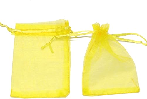 Miniatura 80 de Dealglad 100pcs Drawstring Organza bolsas de joyería caramelo para fiestas, casamientos, regalos Negro
