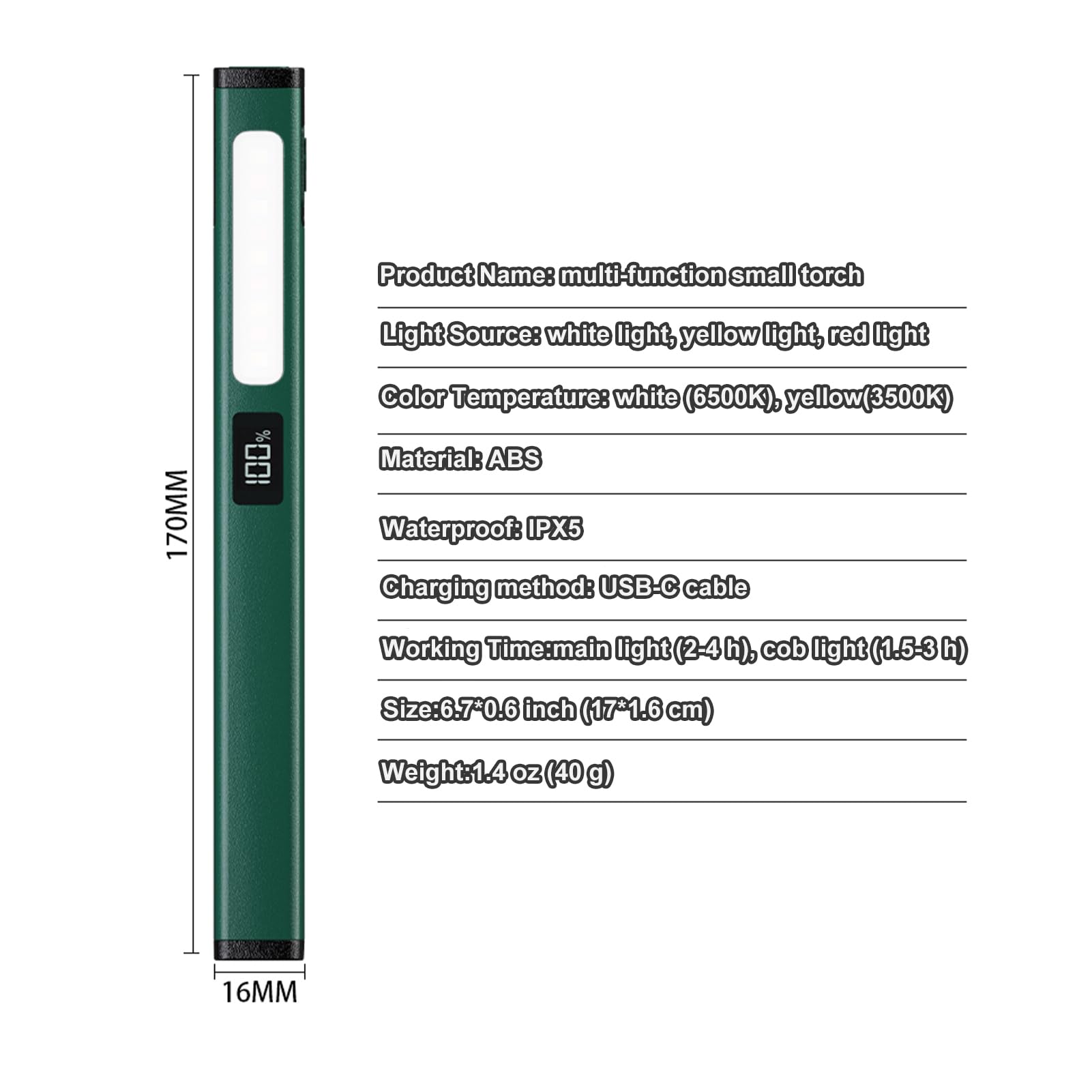 LED Torch Rechargeable, Flashlight with COB Bright Torches, Small Torch for Home Car, Emergencies - Image 4