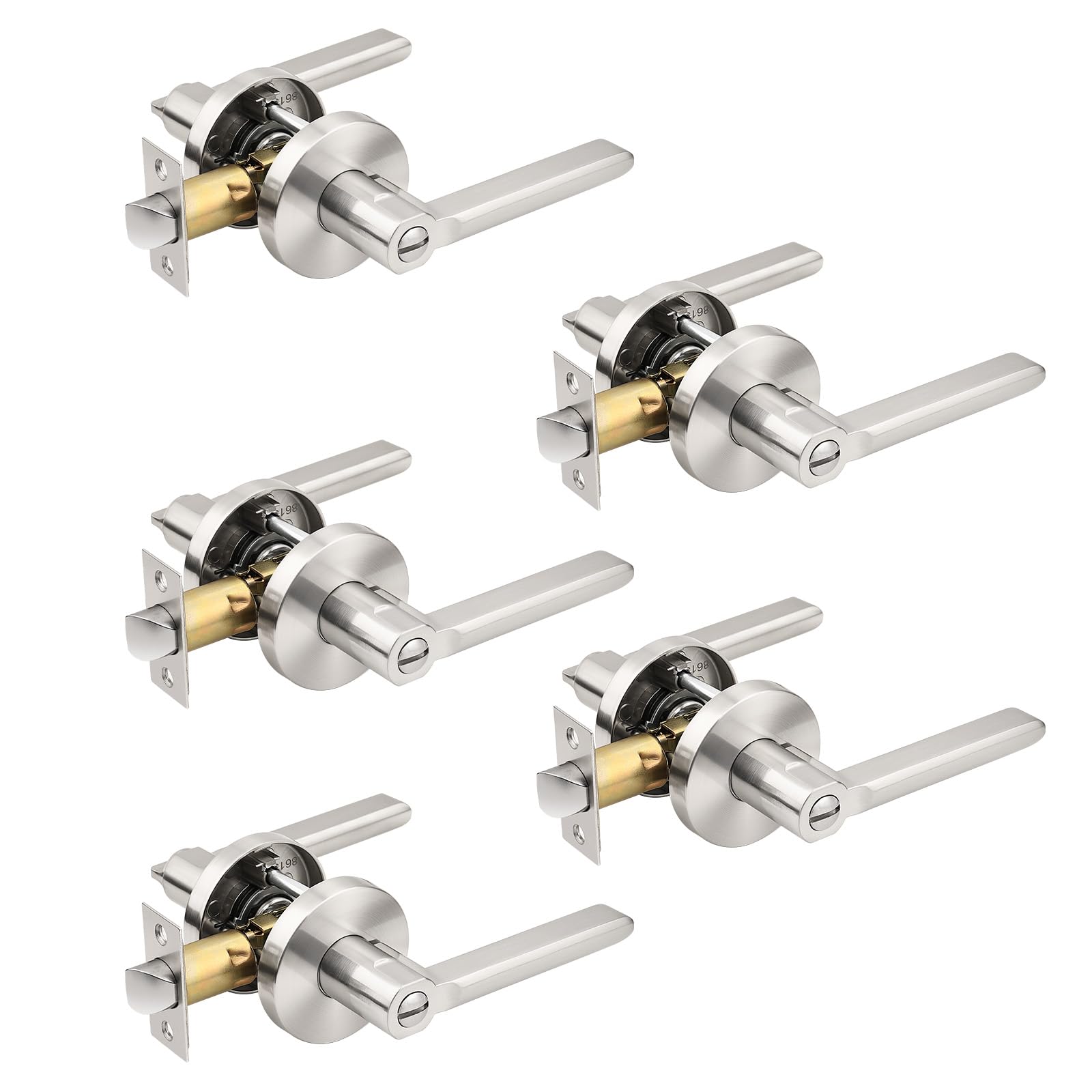 Poignées de porte de chambre et salle de bain Probrico en nickel pour rénover votre maison