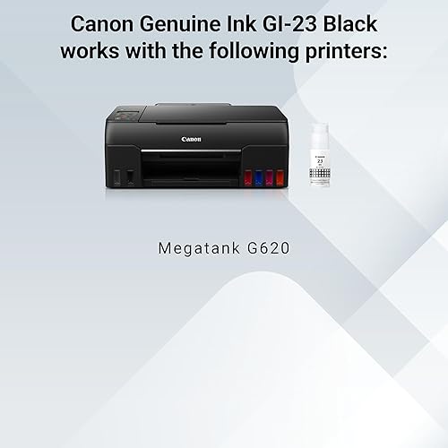 Miniatura 6 de Canon GI-23 - Botella de tinta negra auténtica, compatible con impresoras Megatank G620