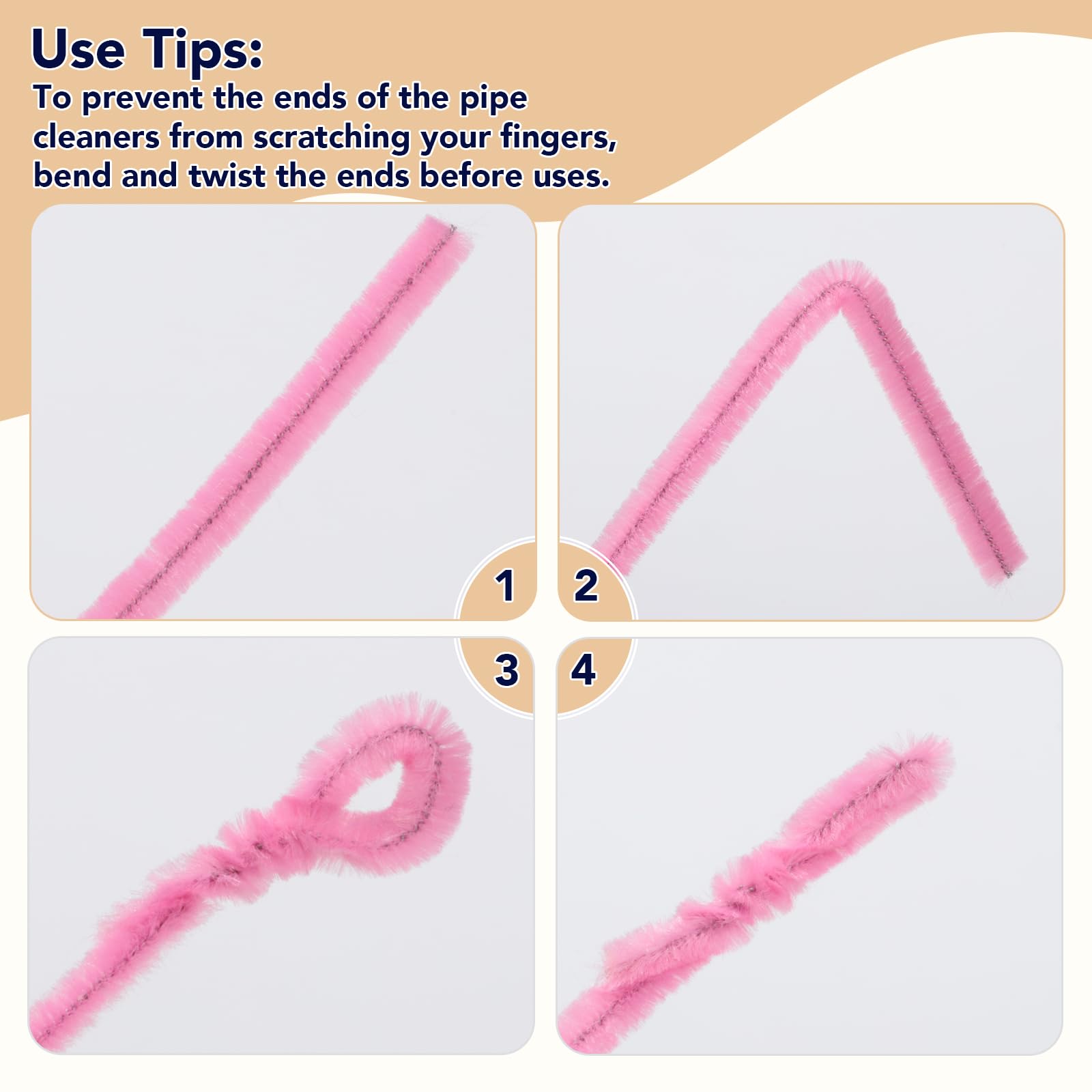 400 Stück Pfeifenputzer Chenilledraht 20 Farben - Bastelset 30cm Für Kinder