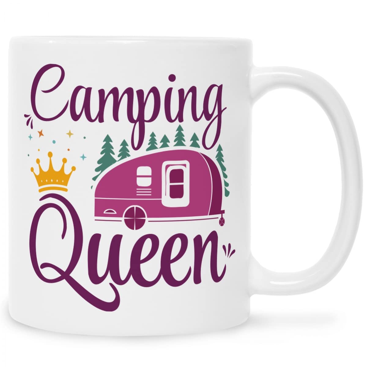 Tazza Stampata Con Scritta In Lingua Tedesca Camping Queen - Regali