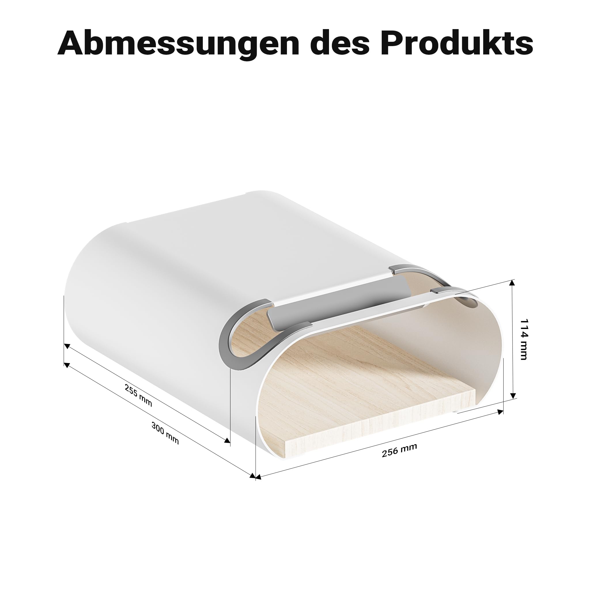 Wiltec Fahrrad Wandhalterung 25,6 x 30 x 11,4 cm bis 25 kg, Fahrradhalterung universell, Fahrradaufhängung Ø 55 mm Oberrohr & 500 mm Lenkerbreite