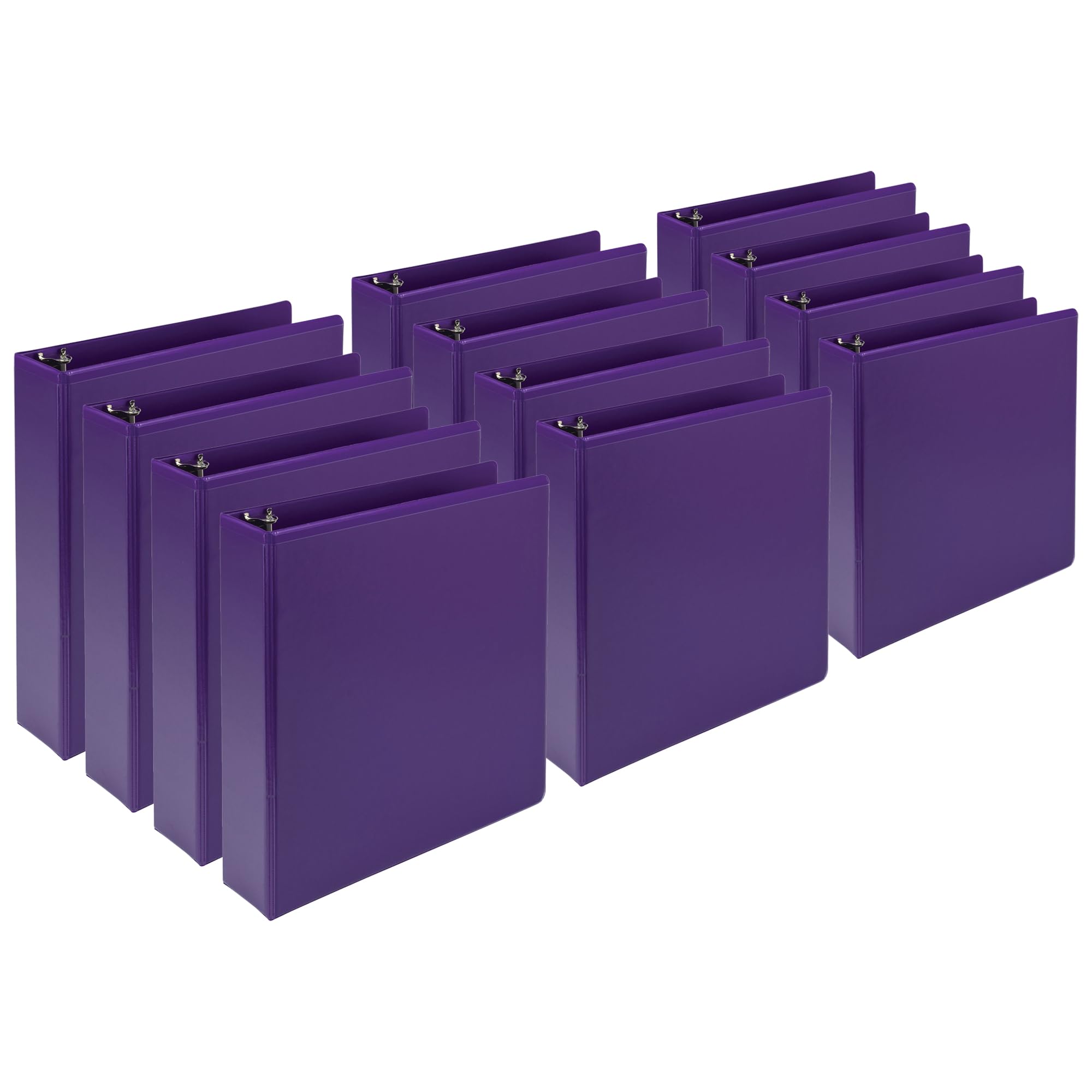 Samsill Plant-Based 2 Inch Durable Round Ring, View Binder, Eco-Friendly, USDA Certified Biobased, 12-Pack, Purple