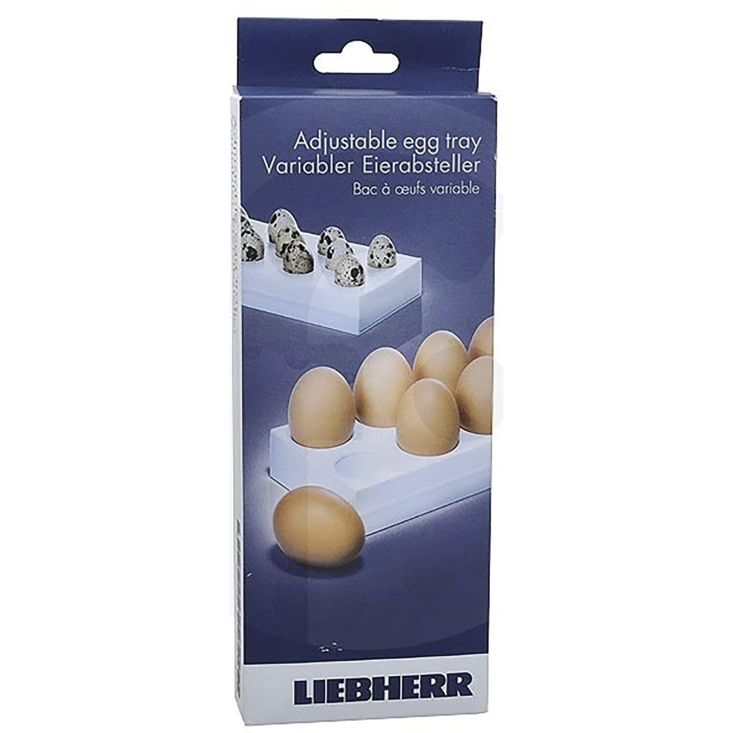 Liebherr Eierhalter für Kühlschrank - verstellbar Eierspänder Kühlschrank 20 Eier groß - 24 Eier klein, Kunststoff