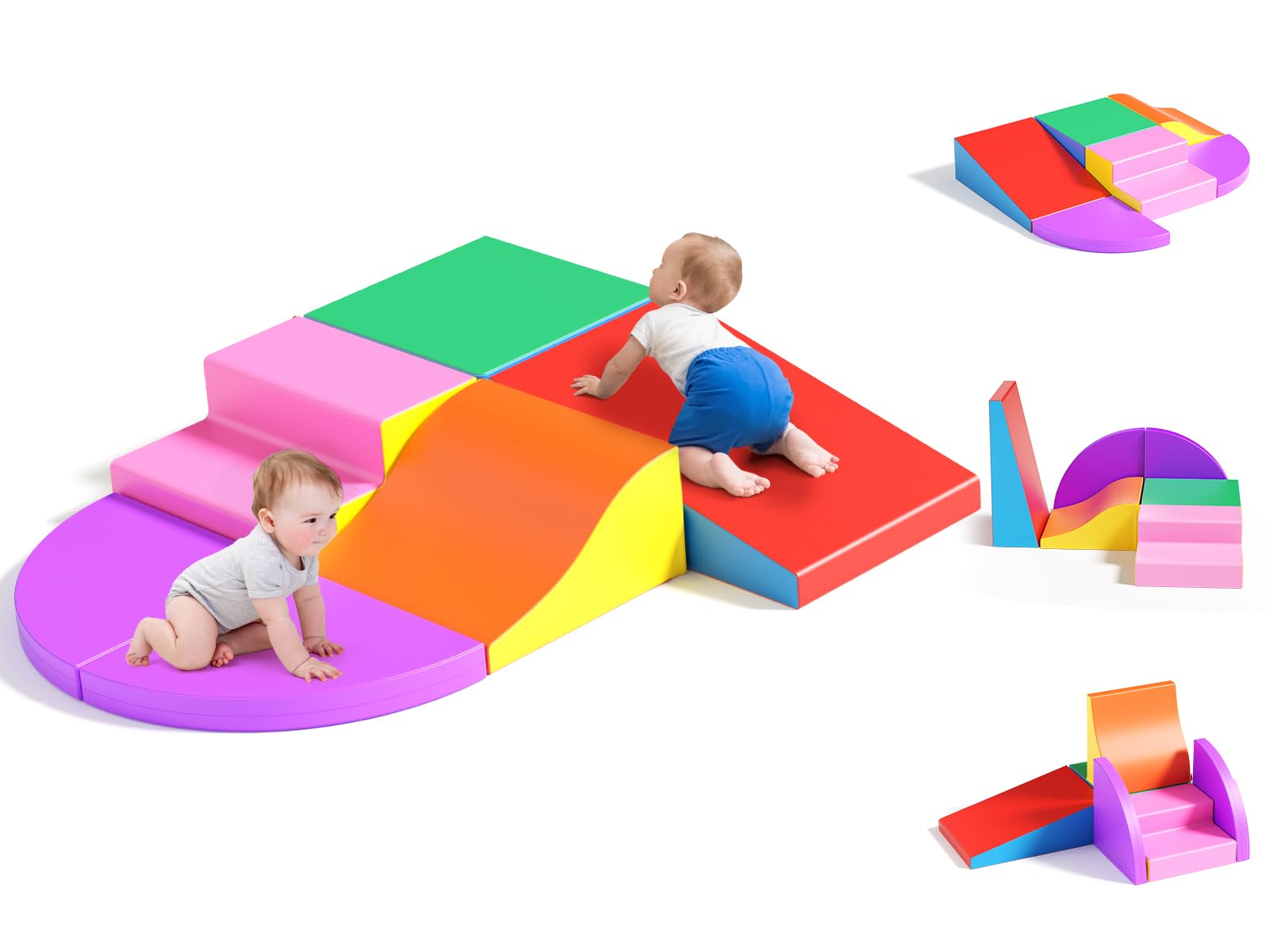 Lischwert Bloques de espuma Equipo Soft Zone Formas Actividad Multicolor Juguetes para niños pequeños (JM301-Color)
