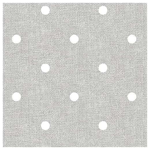 Mantel de hule, rectangular 140 x 200cm Lunares Gris Claro