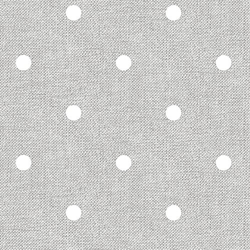 Mantel de hule, rectangular 140 x 200cm Lunares Gris Claro