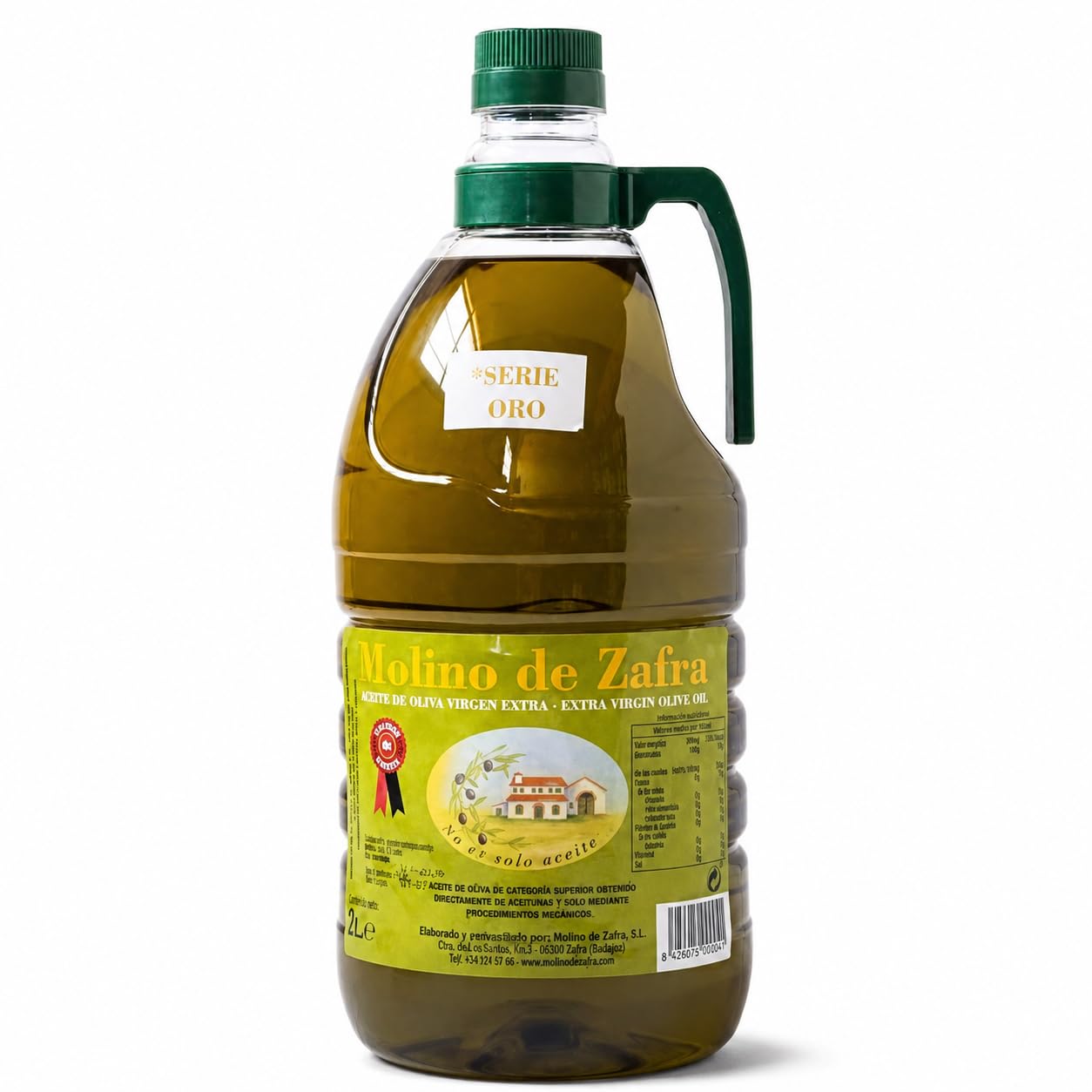 Aceite de Oliva Virgen Extra 2 Litros SERIE ORO Sin Filtrar | AOVE 100% Reserva Familiar Molino de Zafra Premium | Cosecha Tradicional, Primera Prensada en Frío y Calidad Gourmet