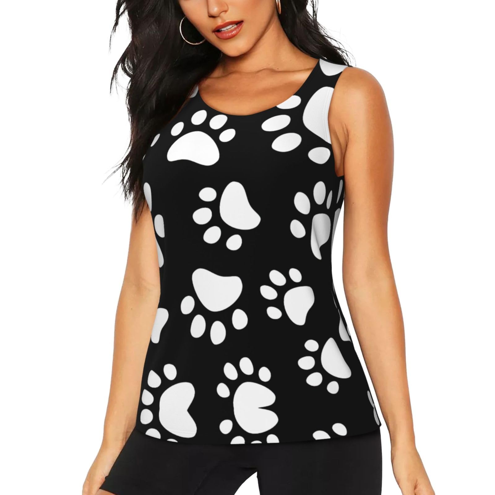 Camiseta sin mangas deportiva mujer Kfjghhl Bear Paw espalda cruzada fitness 8