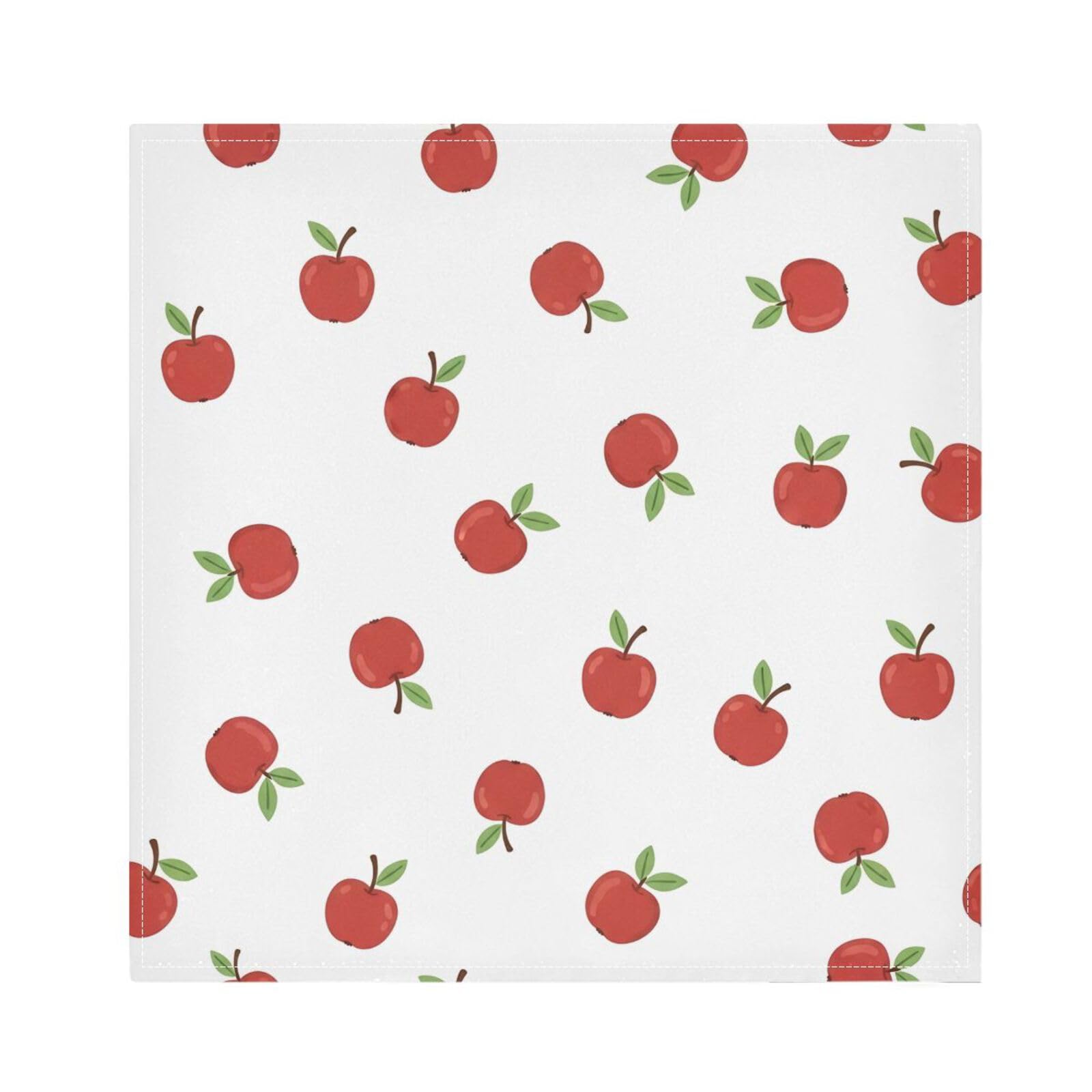 Ttgoth Apples Cloth Napkin Set of 4 Washable & Reusable Dinner Napkins for Dining Table, Banquets, Wedding, Party, 50x50 cm