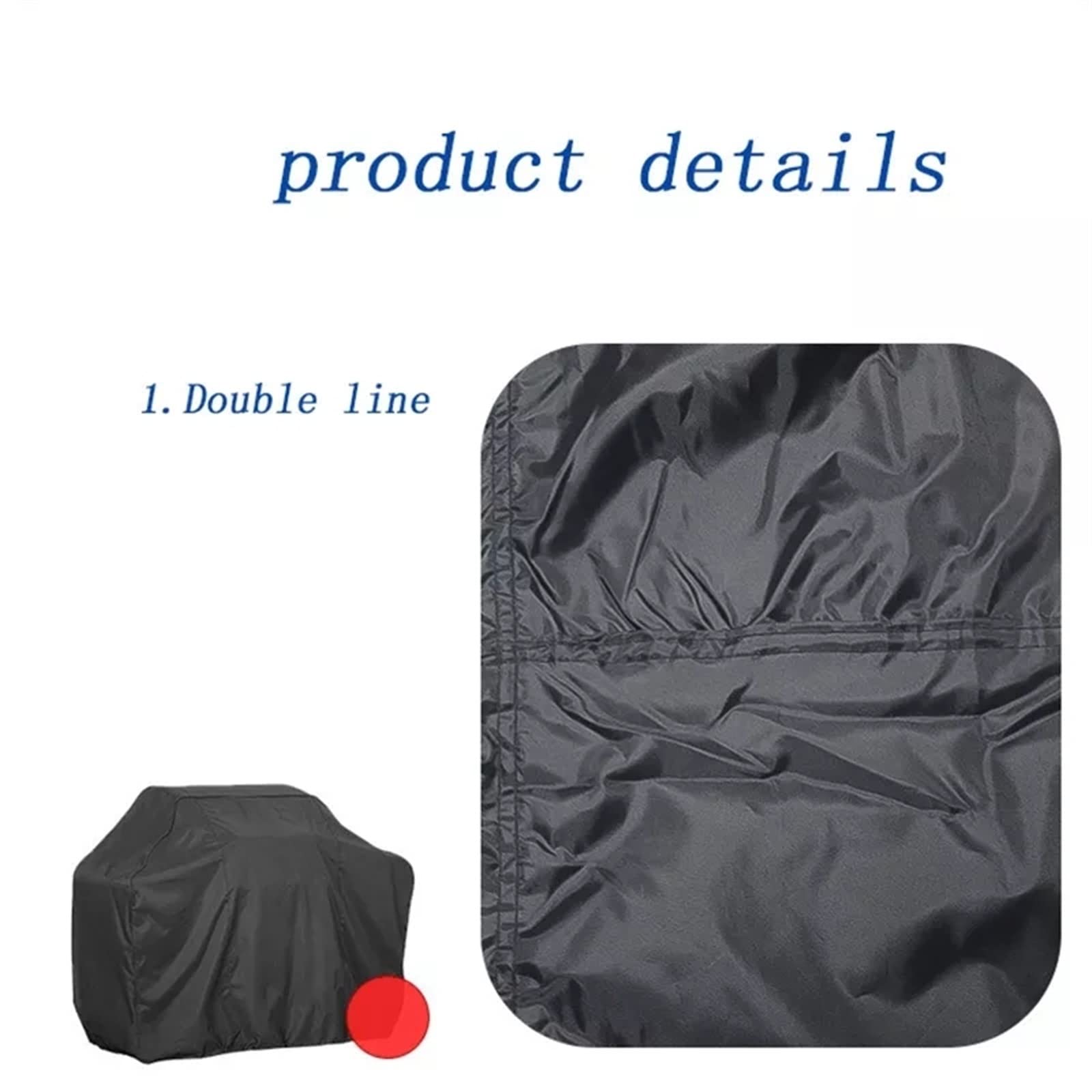 IWBR Wodoodporna osłona grilla przeciwpyłowa osłona ochronna na zewnątrz Heavy Duty Charbroil osłona grilla Czarna okrągła prostokątna osłona grilla (Color : M)