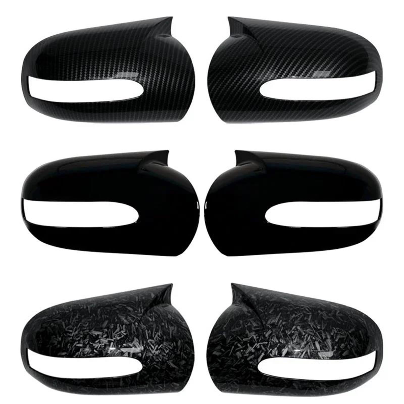 Cubierta Para Espejo Retrovisor De Automóvil Para Mercedes Para Benz Clase E Y C (W211, W203) 2001-2007 Carcasas Para Espejos Laterales Carcasa retrovisor exterior puerta(Aspecto forjado)