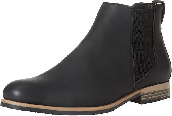 Amazon Essentials Men's Chelsea Ankle Boot, Black Faux Leather, 13