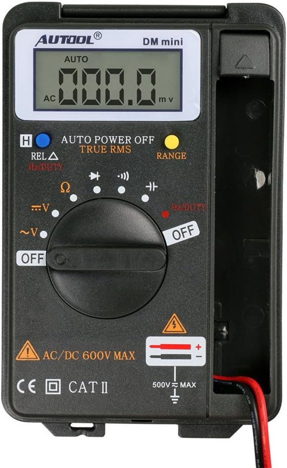 Auto Digital Multimeter Ammeter TuLanAuto DM mini DMM Integrated Personal Handheld Pocket Mini Digital Multimeter Ammeter Auto Range Tester