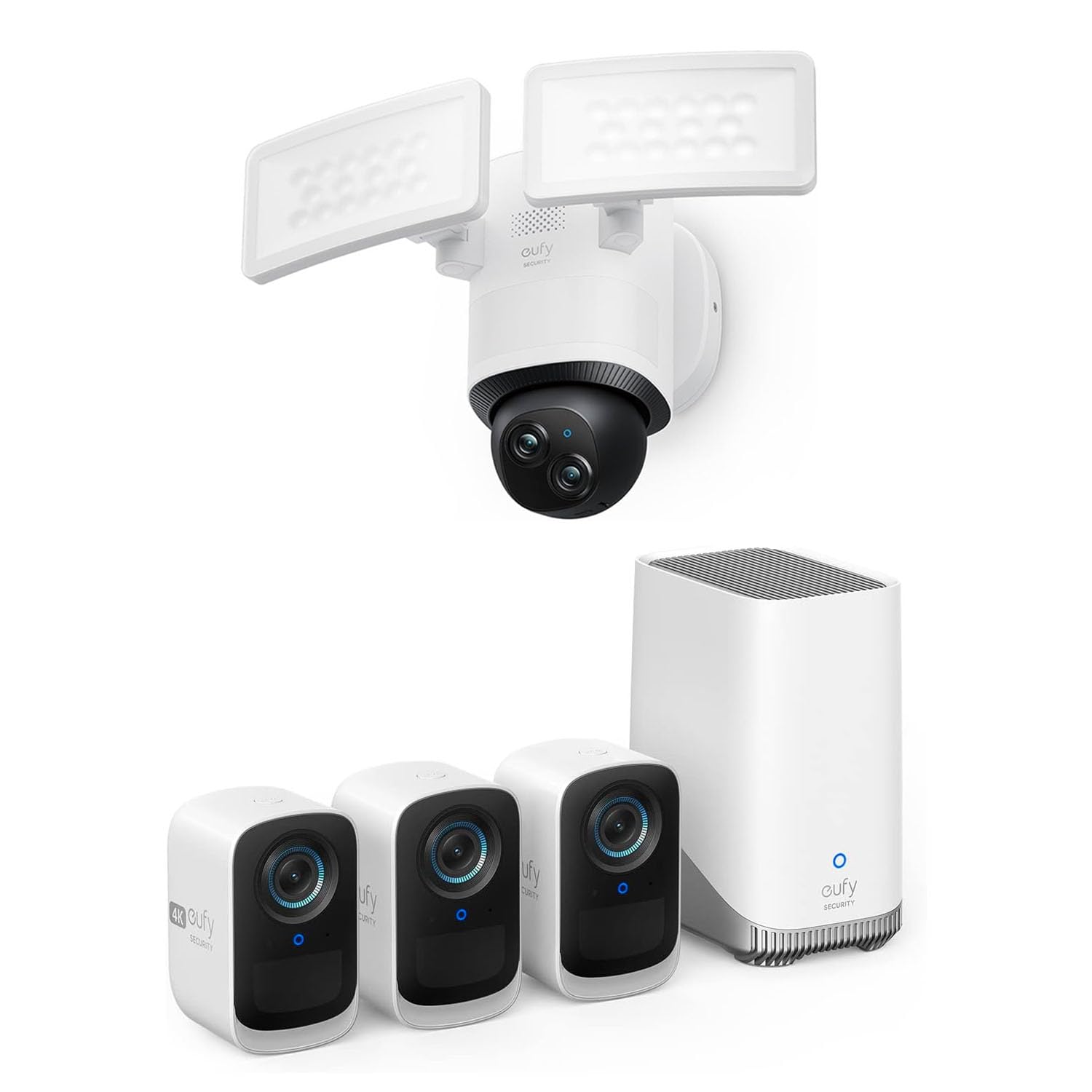 防犯カメラ eufyCam S300 (eufyCam 3c) 4-Cam Kit Amazon.com : eufy security eufyCam S300(eufyCam 3C)4-Cam Kit