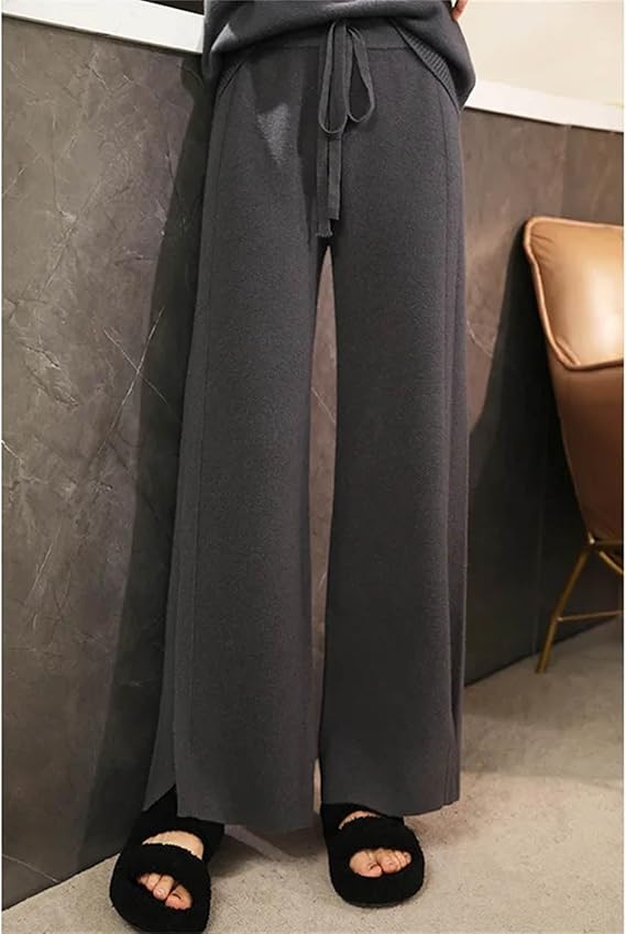 Amazon.com: Cashmere Knitted Winter Women's Wide Leg Pants