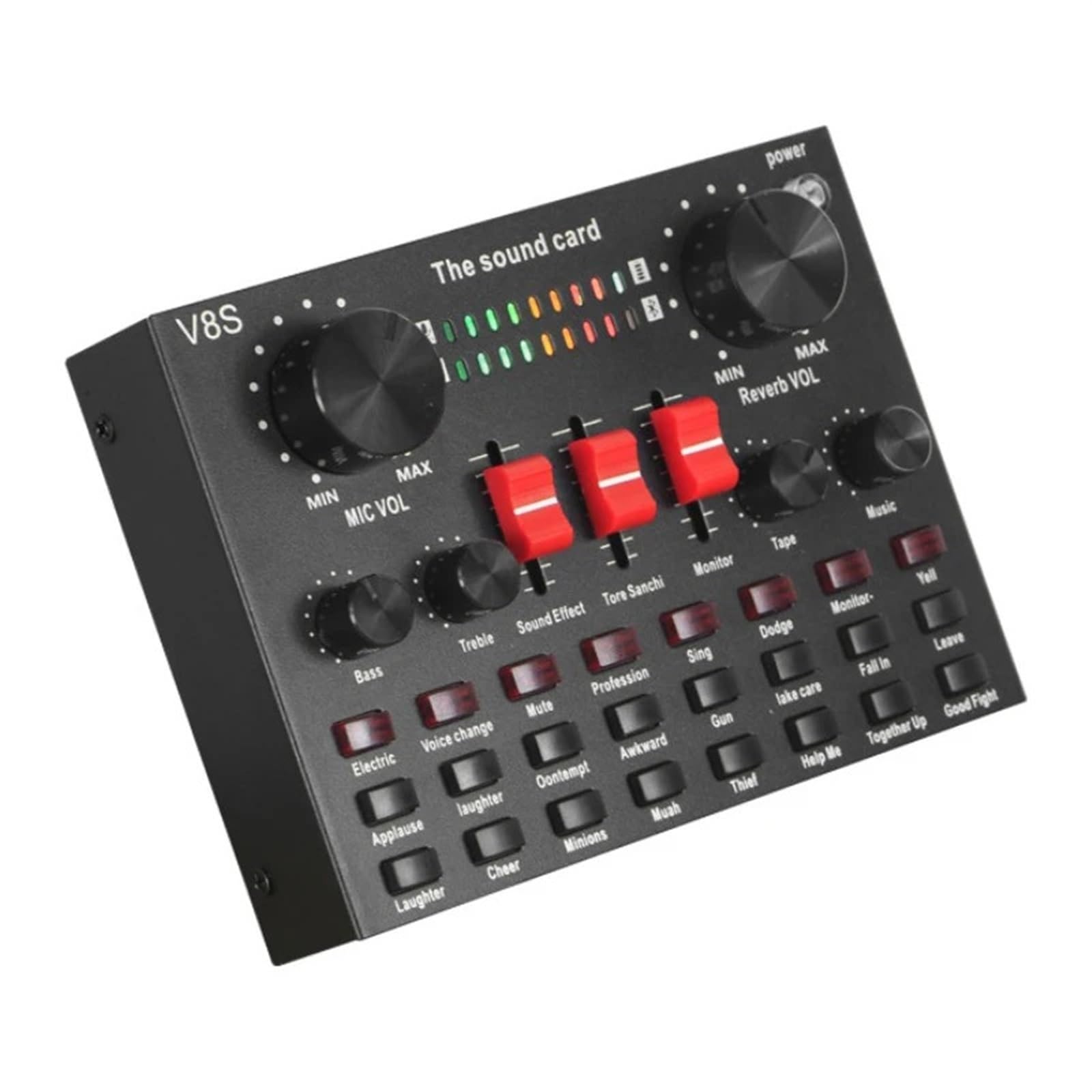 Mikser audio, Wyczyść zewnętrzną kartę dźwiękową V8s Karta dźwiękowa mikrofonu telefonu komórkowego Karta dźwiękowa dla interfejsu audio-io komputera mobilnego