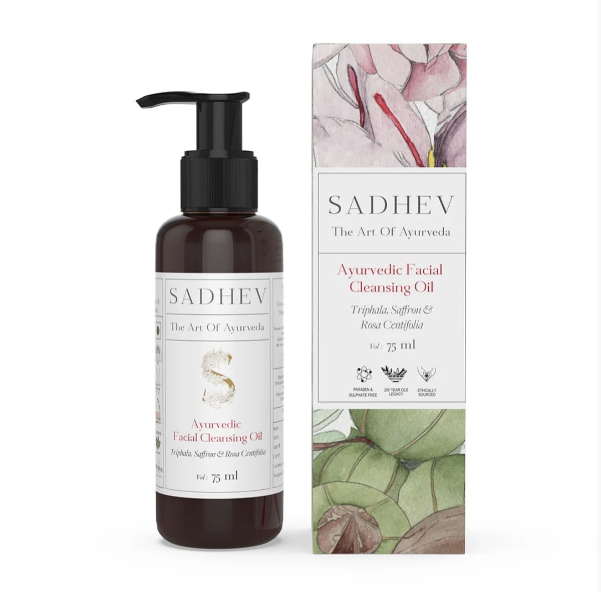 Sadhev Ayurvedic Facial Cleansing Oil with Triphala & Almond | Makeup, Mascara & Sunscreen Remover | Deep Cleansing Face Oil for All Skin Types, Sulphate & Paraben Free | 75ml-image-37