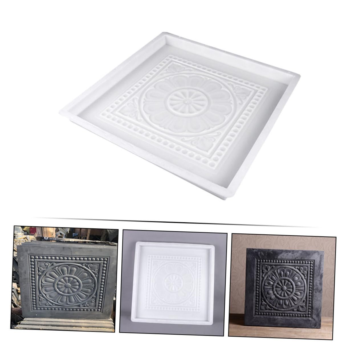 Bloques al Patios para Libre y Aire Fácil Rápida Molde de Estilo Antiguo Blanco, Plástico Resistente, Construcción