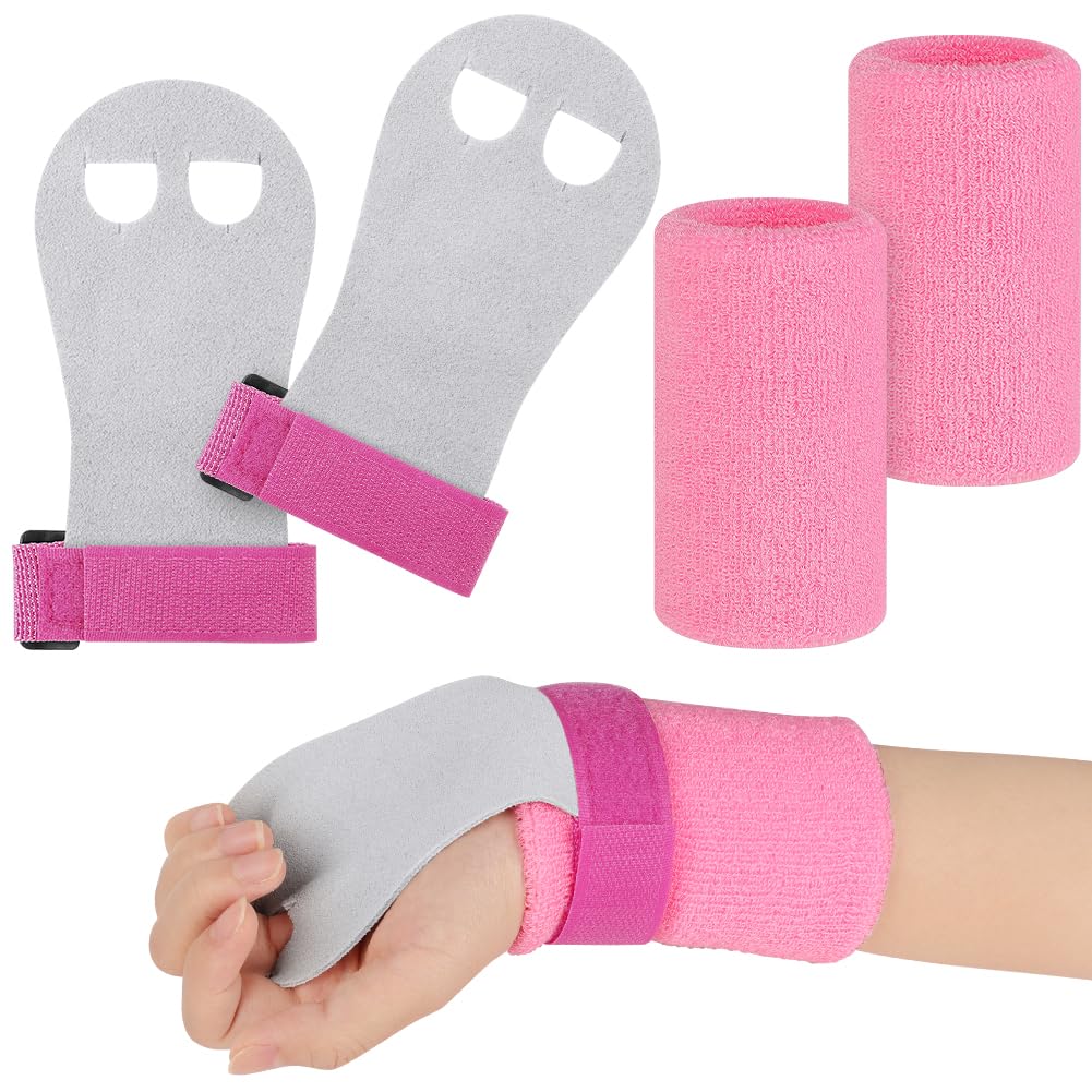DiULi Set di 2 Impugnature da Ginnastica per Ragazze e Ragazzi, Protezione per i Palmi e Supporto per Il Polso, Accessori Sportivi per Allenamento ed Esercizio dei Bambini, S/M