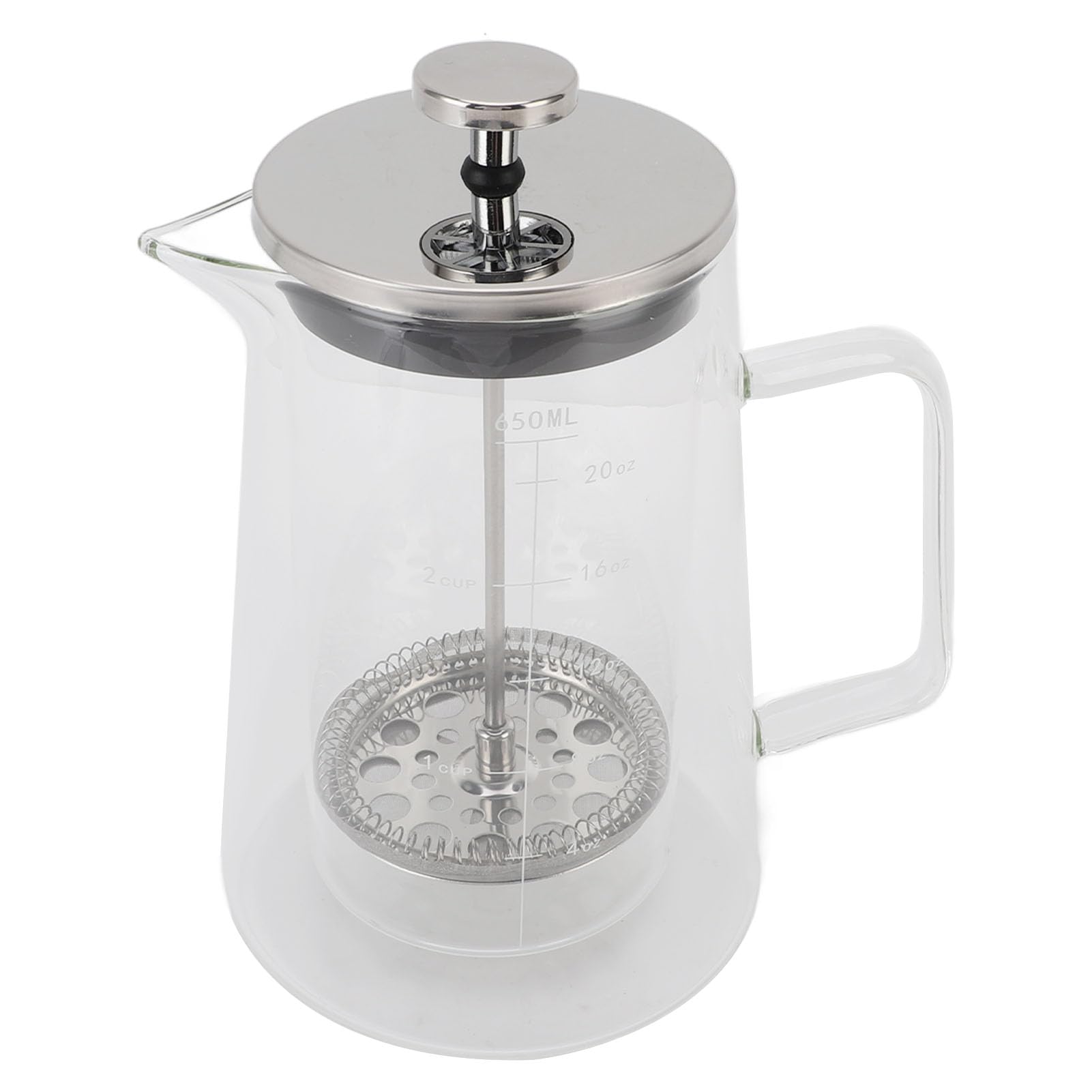 a Presión Francesa, de Vidrio de Doble Pared de 650ML con Boquilla en Forma de V, de Escalera para Sala de té de Estudio en Casa