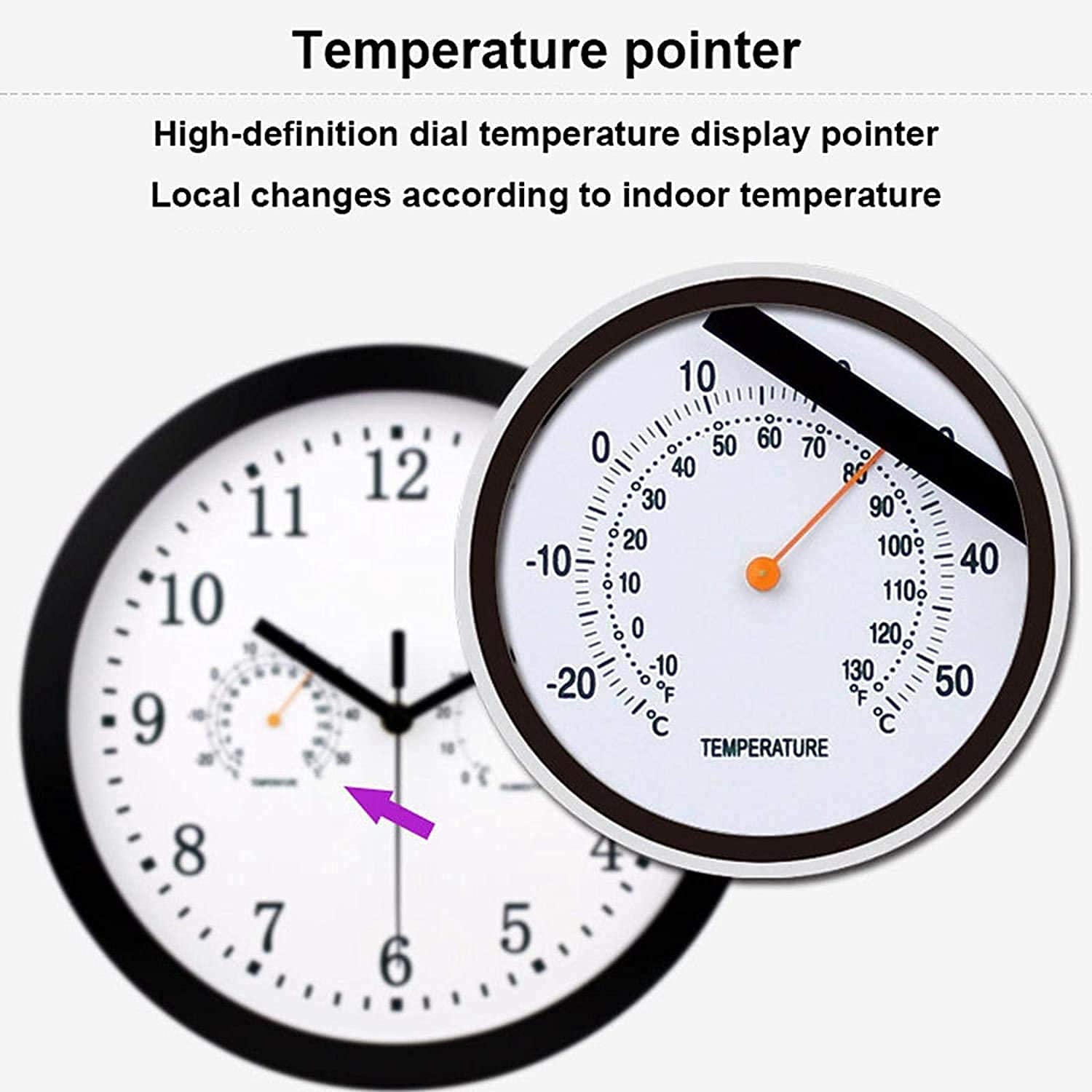 CKKNILV Wall Clock, Outdoor Garden Wall Clock, 12 Inch Large Mute Garden Clock with Thermometer and Hygrometer Waterproof Outdoor Clock Indoor Outdoor Decoration Outside Clock Q