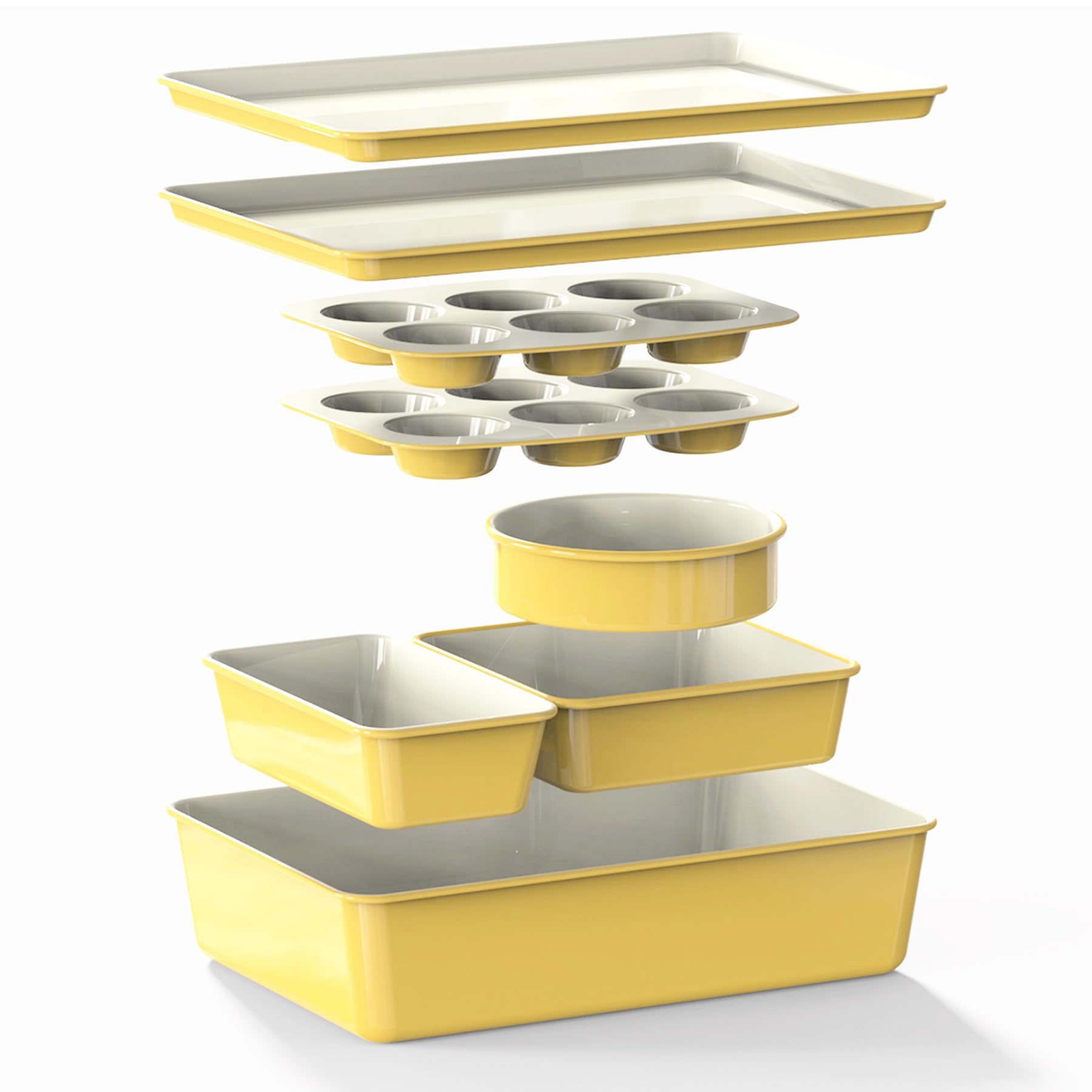 Larder & Vine 8-Piece Bakeware Set - Nonstick & Stackable -10