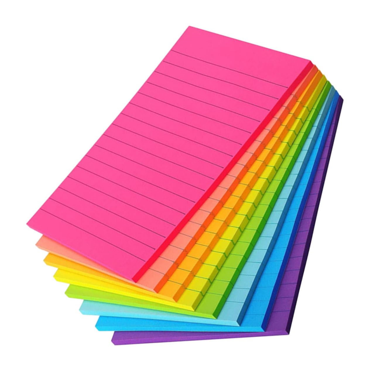 Operitacx 3 Ensembles Bloc-Notes Adhésifs Horizontaux Petits Blocs-Notes Papeterie Pastel Onglets Autocollants Multi-Usages Cahiers Petites Notes Lignées Notes Transparentes 8 pièces * 3