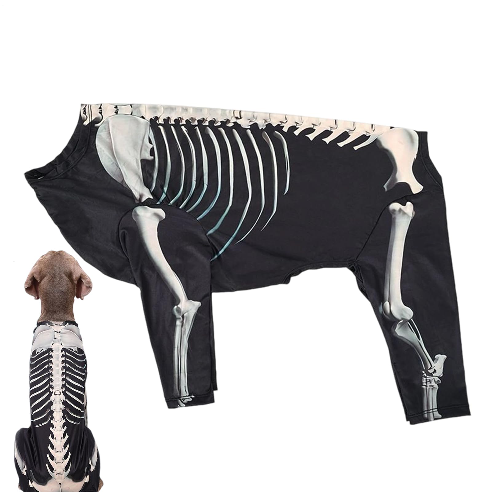 Dog Skeleton Costume, Halloween Pet Costumes Skeleton, L/XL/2XL/3XL Halloween Pet Costumes Skeletons, Breathable Clothing Outfits For Fall Cosplay Holiday Thanksgiving
