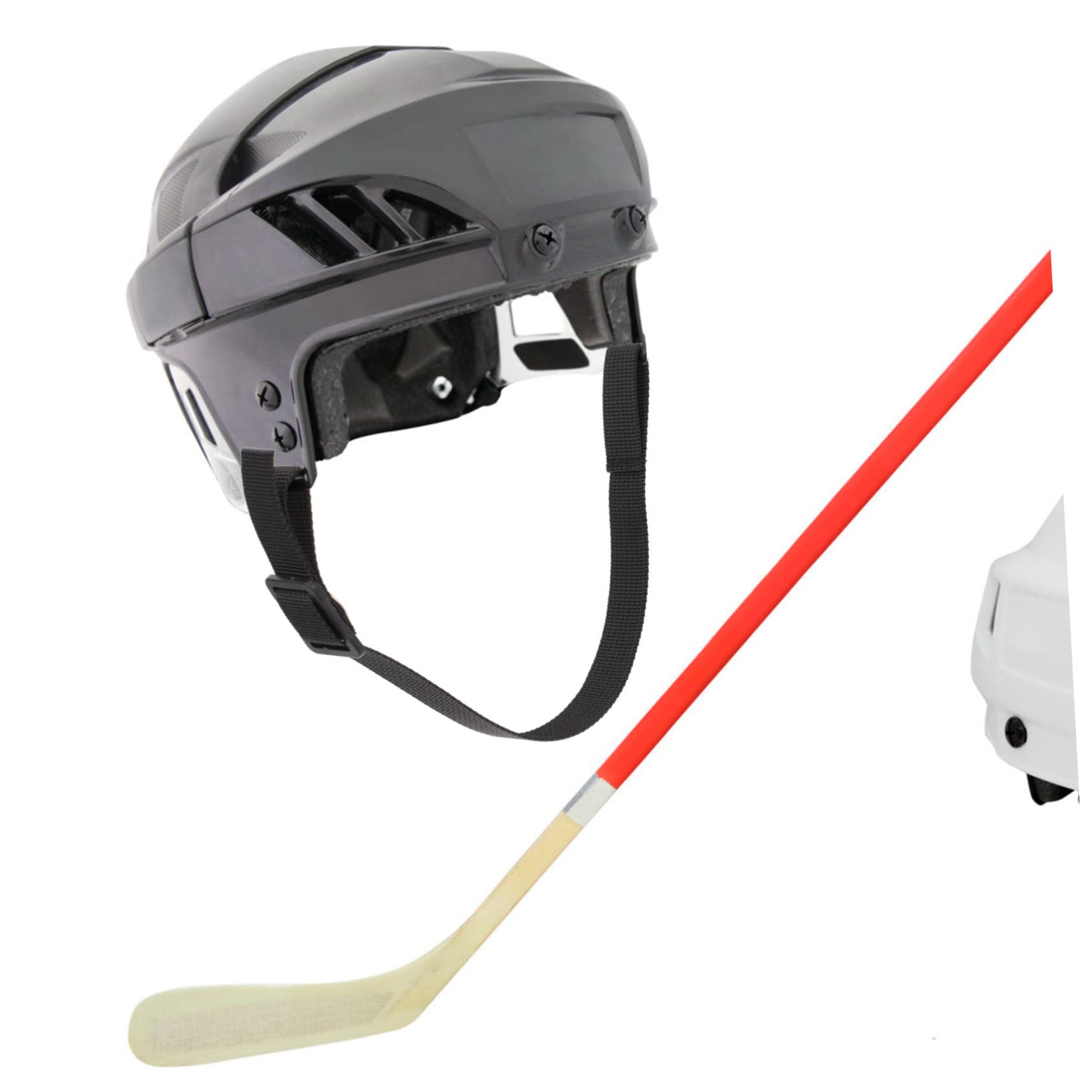 BESTonZON Correa de Barbilla para Casco de Hockey de Accesorio de Instalación y Compatible con Cascos de Hockey Negro