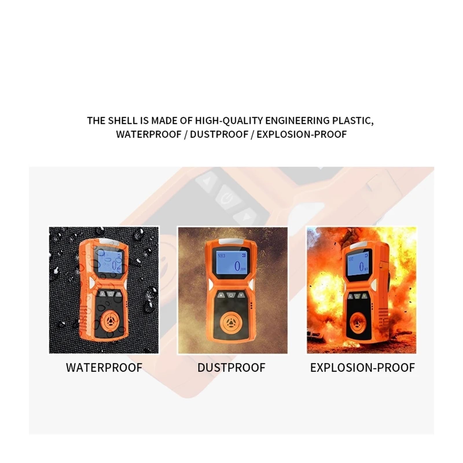 Detector de Gases Multiusos portátil con Pantalla LCD y Carga USB. Alarma Gas Combustible Ideal for el hogar, la Autocaravana Trabajo Alta sensibilidad para Laboratorio(CO2-0-5VOL-0.01)