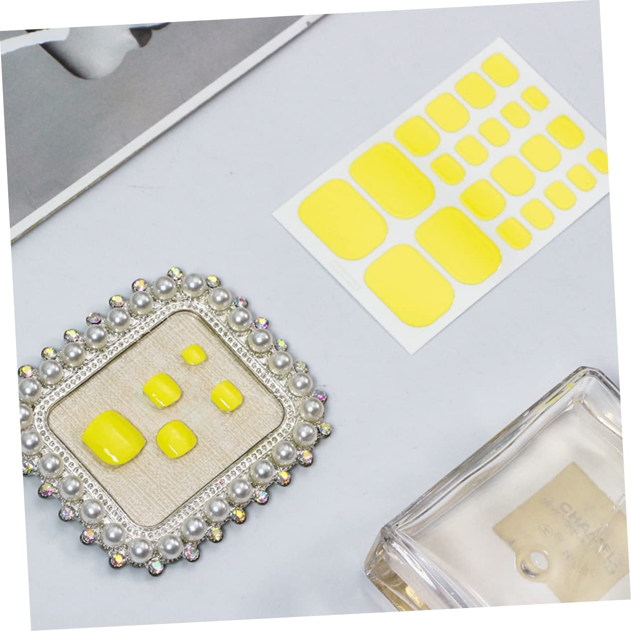 Beavorty 5 Set Di Adesivi Per Unghie Dei Piedi Ornamenti Decorazioni Accessori 12 Fogli * 5
