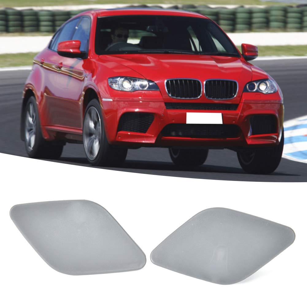 Lot De 2 Couvercles De Buse Lave-Glace Phare – Gauche + Droite – Compatible BMW X6 E71/E72 2008-2014 – Réf. 51657052427 / 51657052428