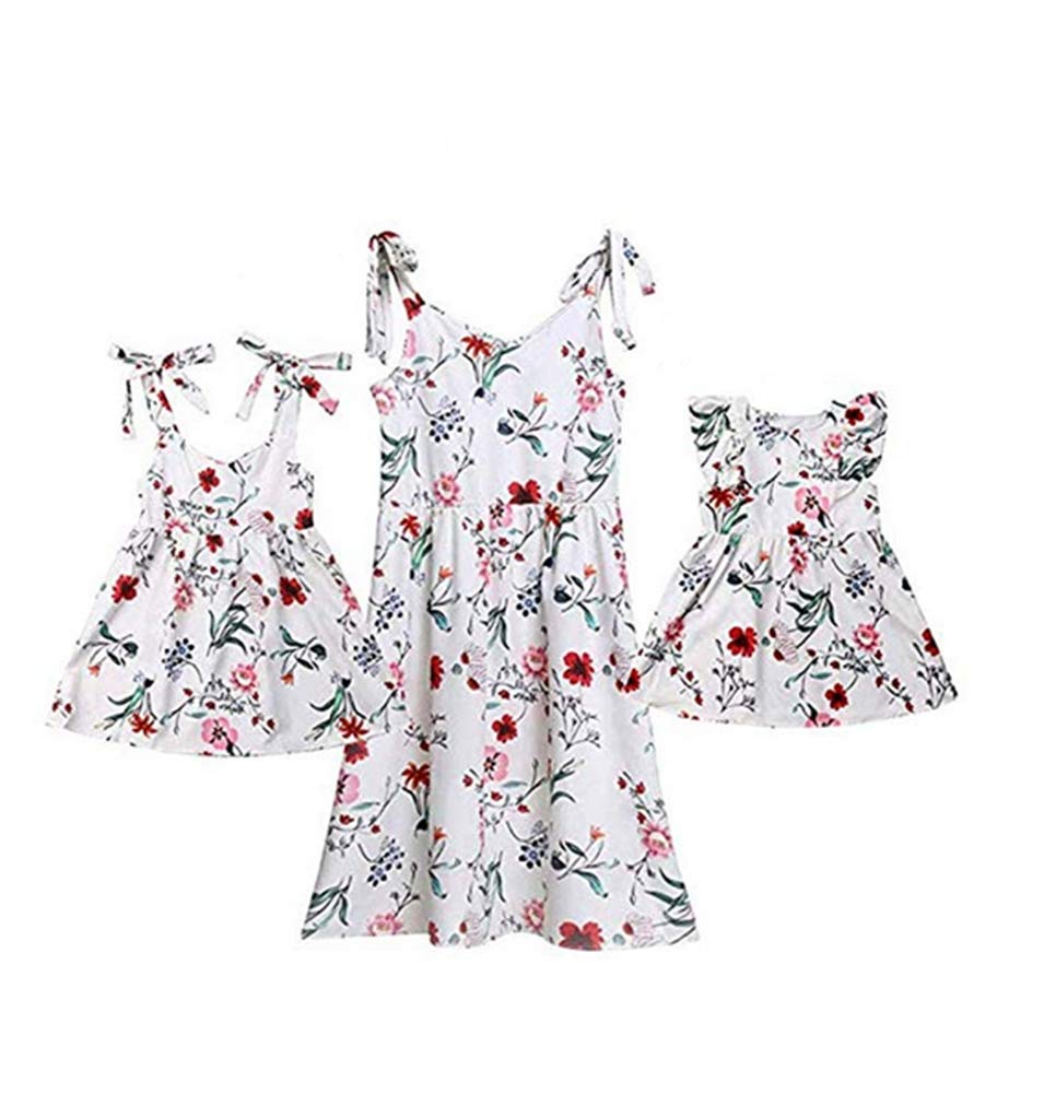 Mother Daughter Matching Summer Dresses Mommy And Me Floral Printed |  Desertcart Fiji