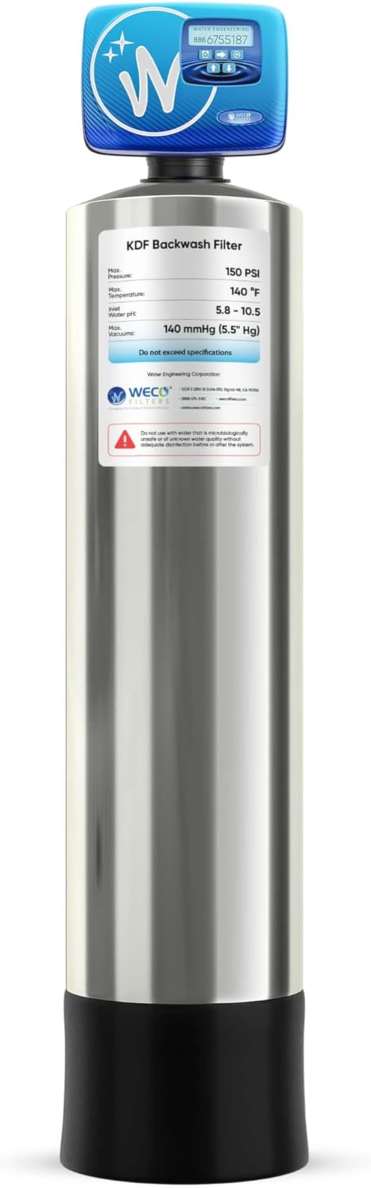 WECO Whole‑House Water Filter With KDF‑55 Chlorine Removal