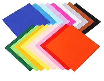 パプース　フェルトカラーサークル Amazon | 工作用フェルト 18色セット【カラー：青/薄青/水色