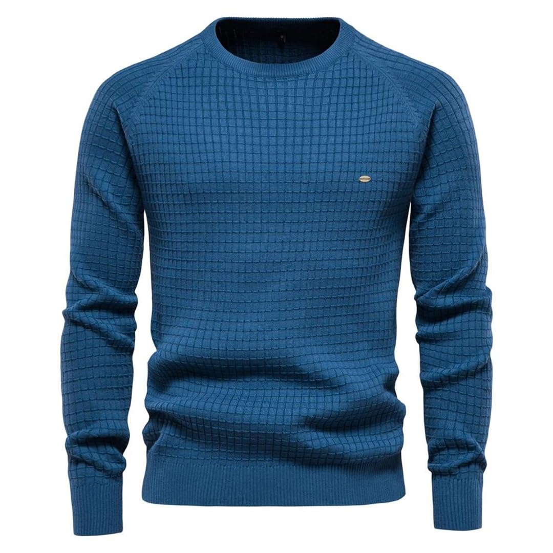 Uomini Maglioni Tinta unita Scollo a V Mesh Pullover Inverno Maglioni di Base per