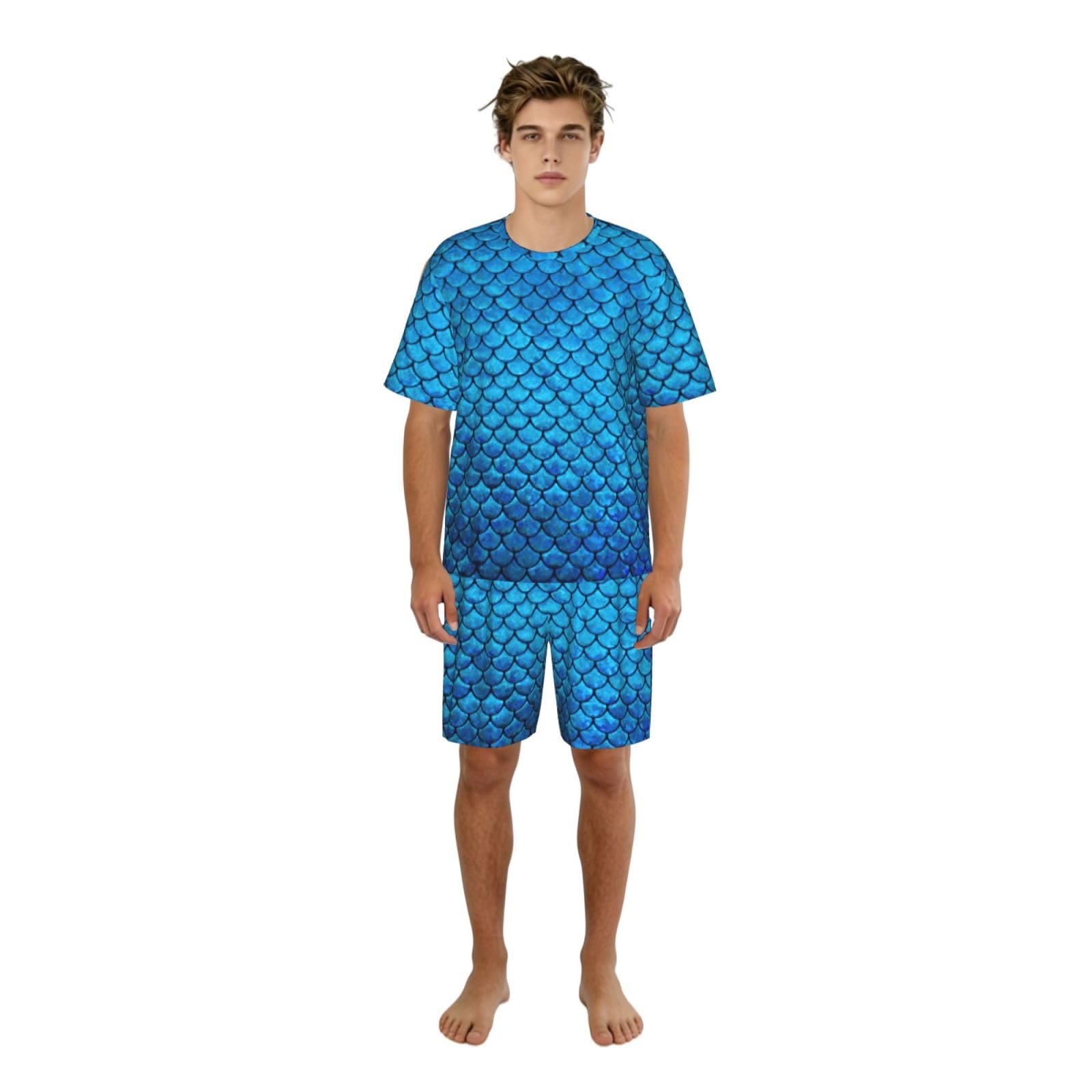 Pijama de dos piezas suave para hombre que buscan dormir sin calor 8