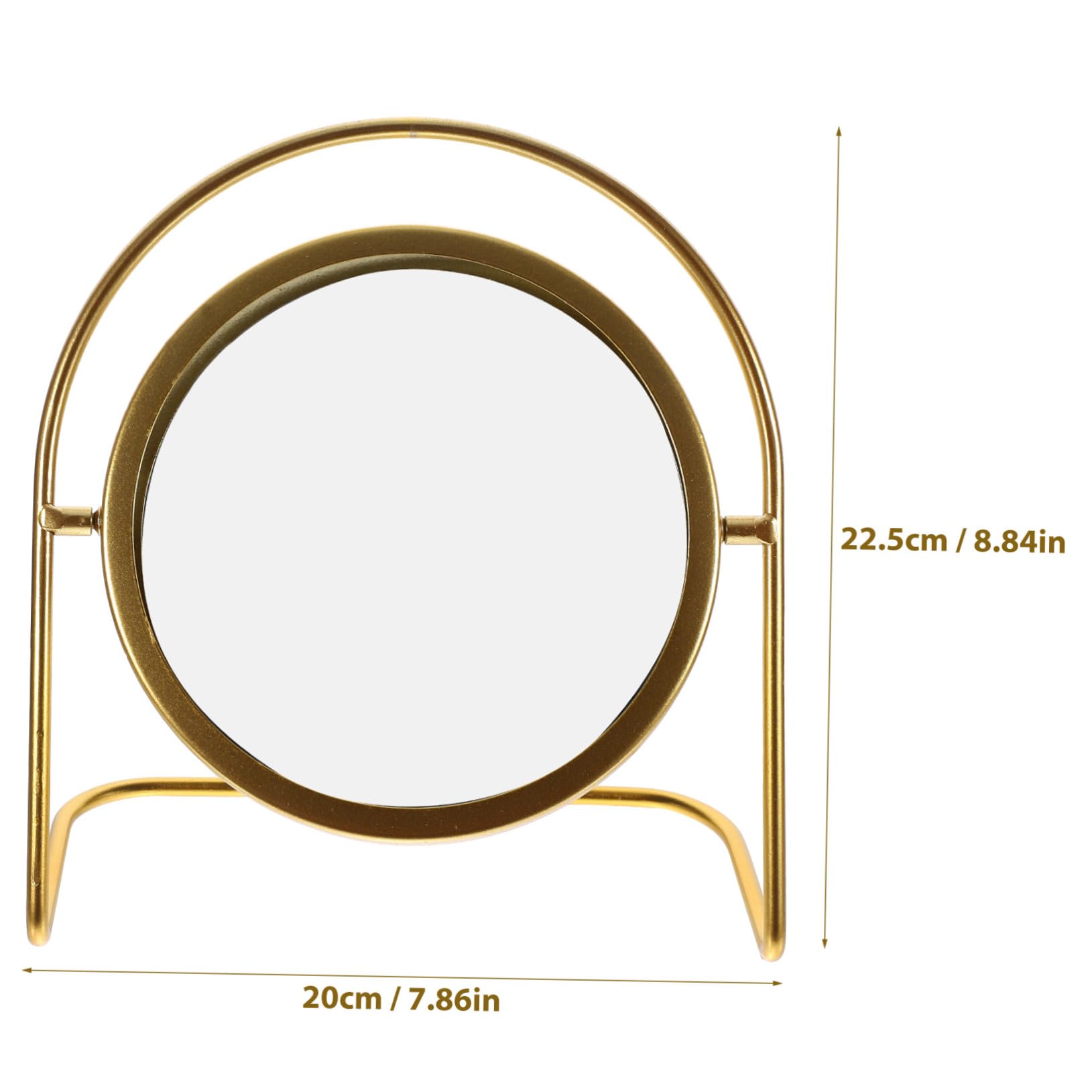 Kosmetikspiegel Für Schreibtisch Kleiner Tischspiegel Vintage-Spiegel Mit Standfuß Metallspiegel Für Make-up Und Rasieren