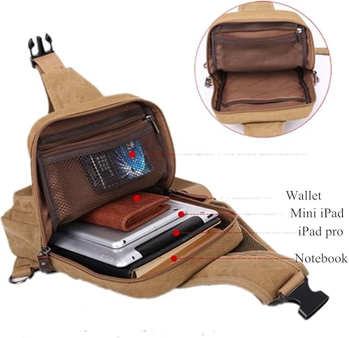 Miniatura 4 de XINCADA Bolso bandolera para hombre, bolso cruzado pequeño, mochila de viaje, bolsa de mensajero para hombres y mujeres