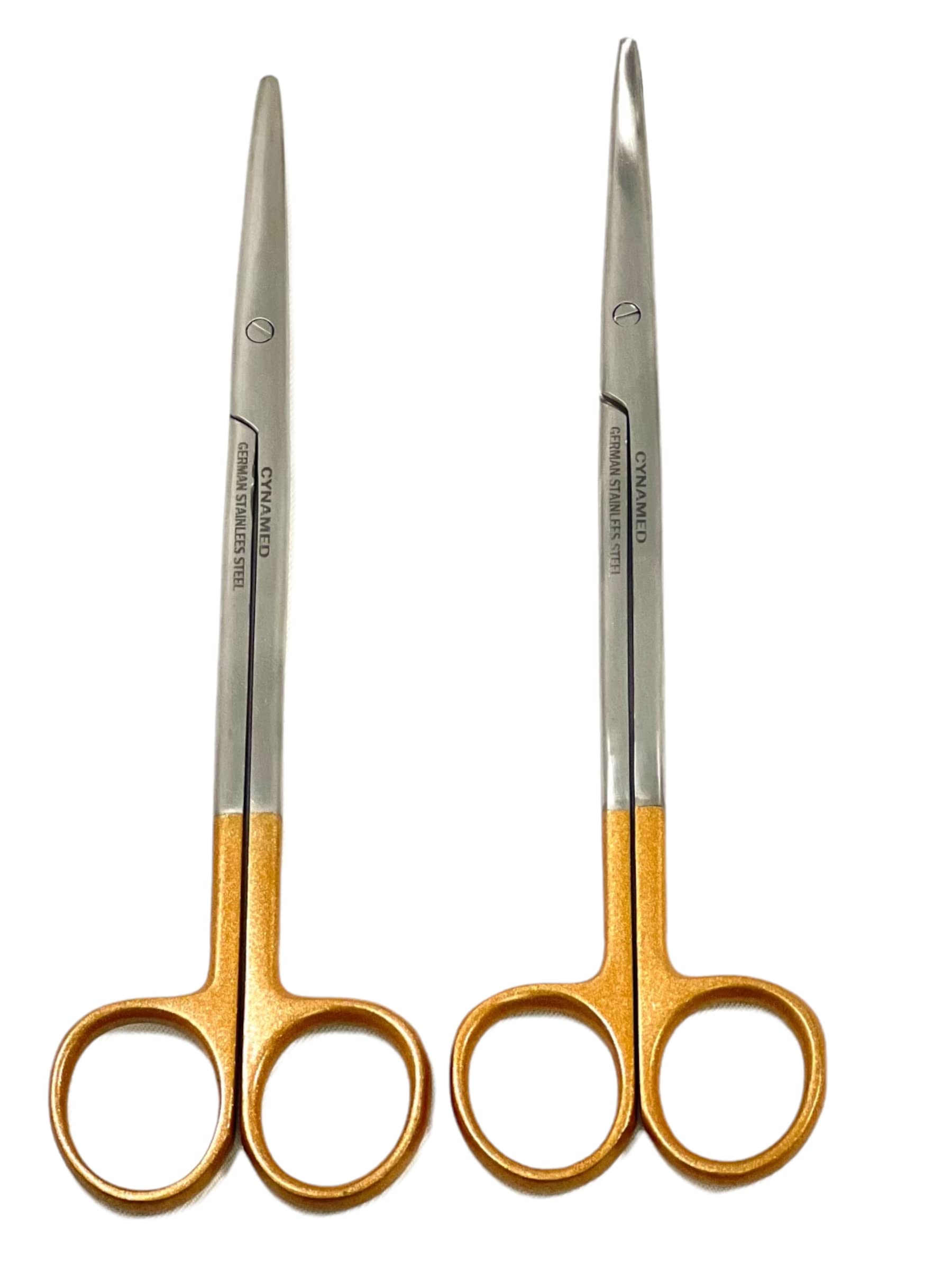 2 O.R GRADE METZENBAUM SCISSORS 7 inches STR and CVD Veterinary Disecting Instrument CYNAMED