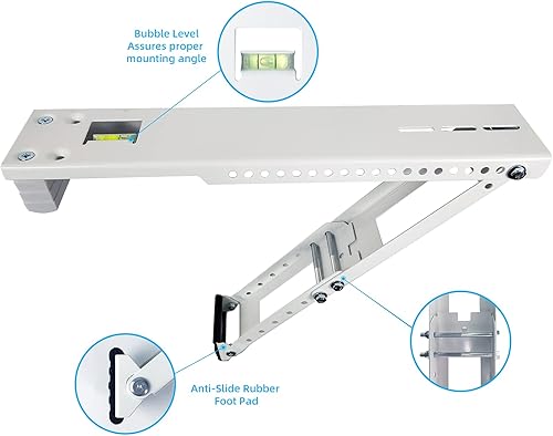 Miniatura 10 de Soporte de aire acondicionado de ventana ligero, hasta 85 libras, se adapta a unidad de A/C btu de 5K-10K