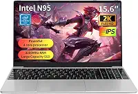 Laptop para jogos de 15,6 polegadas FHD, Intel N95 Turbo Boost 3,4 GHz, DDR4 de 16 GB + SSD de 512 GB, teclado RGB retroiluminado e desbloqueio de impressão digital, laptop Windows 11 Pro