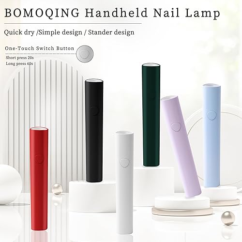 Miniatura 8 de Luz UV para uñas de gel, lámpara UV de mano para uñas de gel, lámpara LED de uñas mini portátil inalámbrica recargable, lámpara de curación flash