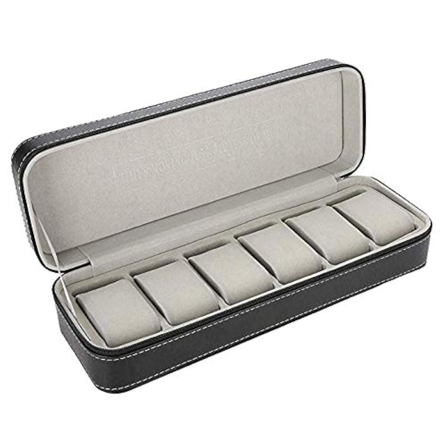 MR Maestro Relojero - Custodia con Zip per 6 Orologi in Eco Pelle | Astuccio Porta Orologi da Viaggio | Porta Orologi Uomo