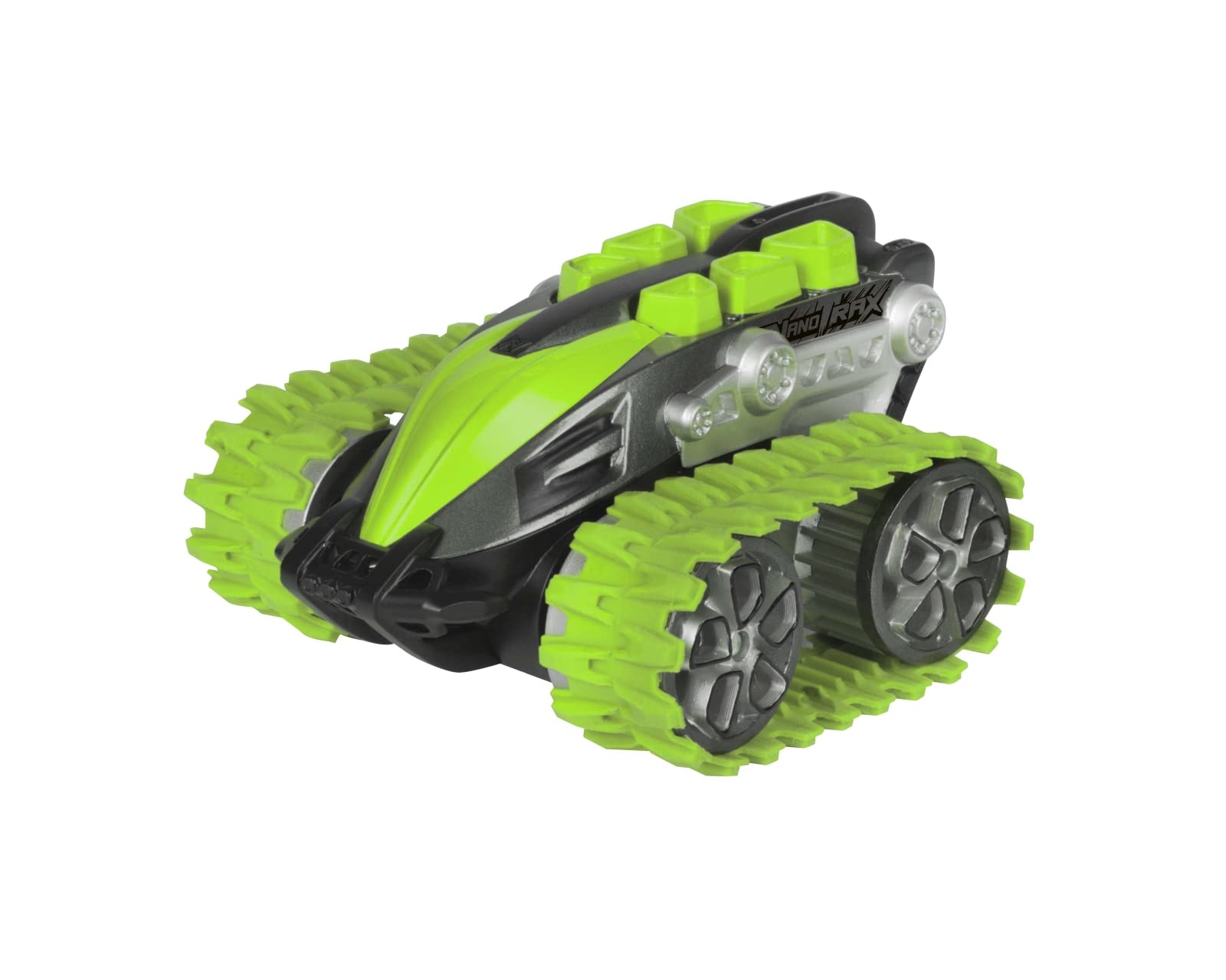 Nikko 10181 Nano Trax zdalnie sterowany samochód RC, mini pojazd gąsienicowy offroad, mały czołg z obrotami 360° i fajnymi godzinami, zabawka dla dzieci od 6 lat i dorosłych, ok. 15 cm, zielony